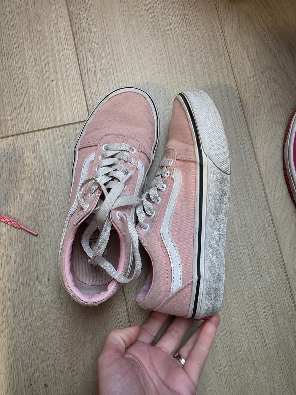 Vans Pink Canvas Old Skool Low-Top Sneakers